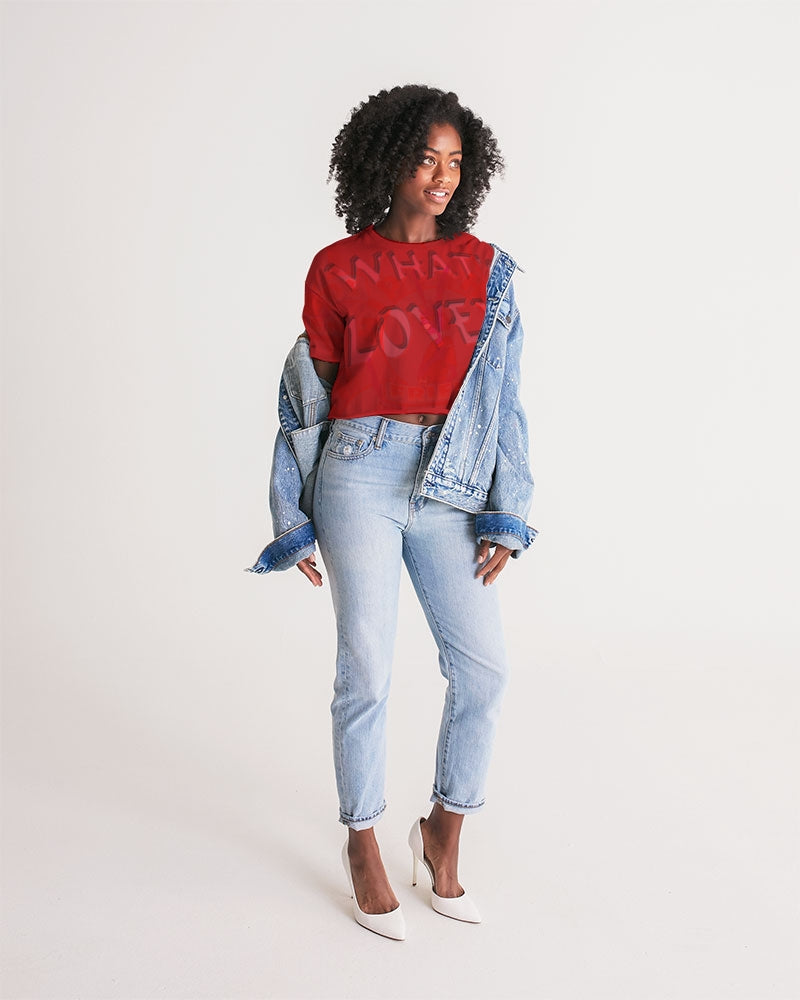 WHAT'S LOVE? Women's Lounge Cropped Tee